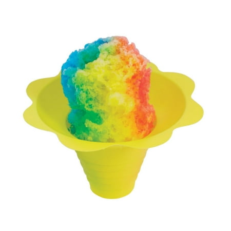 

Hypothermias Flower Cups for Serving Shaved Ice or Snow Cones Case of 500 8 OZ Medium Yellow and Green