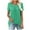 A-Green, variant on Women's Summer Tops Solid Color Fake Two Piece Short Sleeve Round-Neck Blouses Top A-Gray