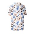 thumbnail image 6 of Today's Sales of The Day! BiZtdJrK Womens Hawaiian Shirts Casual Short Sleeve Button Down Shirt Hawaii Tropical Floral Print Summer Tops Beach Vacation Clothes Light Blue XXXXXL, 6 of 7