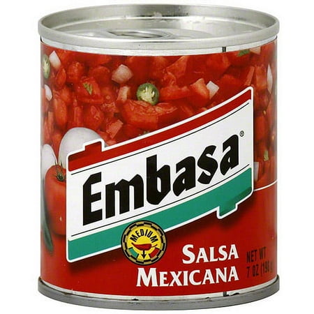 Embasa Medium Mexicana Salsa, 7 oz (Pack of 12)