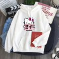 thumbnail image 2 of Sanrio Hello Kitty sudaderas con capucha de felpa lindos dibujos animados sudaderas con capucha de manga larga suéter suelto Tops Kawaii Anime sudaderas con capucha para mujeres, 2 of 5
