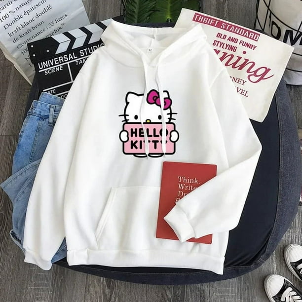 Kawaii Aesthetic Sudaderas Para Mujer Bonitas Sanrio-Sudadera Con