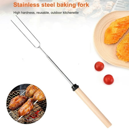 

Elbourn (1 Pack Black) Extendable Marshmallow Roasting Sticks Stainless Steel Smores Skewers For Camping Bonfire Fireplace