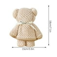 thumbnail image 2 of kladzum Pineapple Plaid Towels Gift Cute Bear Towel Velvet Face Towels Soft Cozy Bath Towels High Density Hand Towels with PVC Tote Bag & Ribbon, Holiday, Housewarming Gifts, 2 of 8