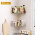 thumbnail image 3 of Juego de 2 estantes de ducha de esquina sin taladrar, estante de baño, soporte de jabón de ducha de acero inoxidable para baño, accesorios de baño con 8 pegatinas adhesivas, almacenamiento, 3 of 5