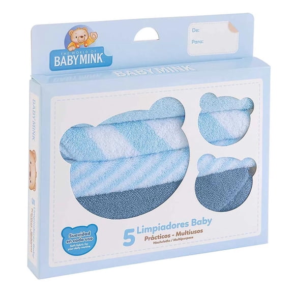 Toallitas Faciales Baby Mink Azul