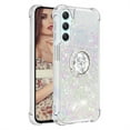 thumbnail image 4 of CCSmaller Glitter Clear Sparkly Bling Case for Samsung Galaxy A14 , Flowing Liquid Quicksand Cover with Diamond Ring Holder Case for Samsung Galaxy A14 5G /4G LSZ Colorful, 4 of 8