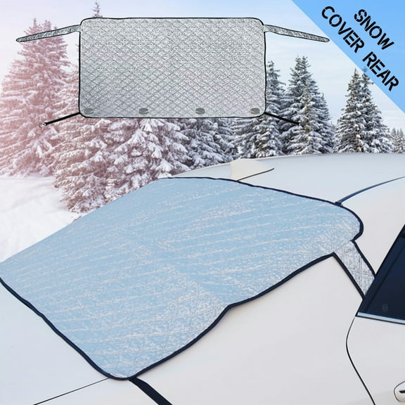 Magnetic Car Rear Windshield Snow Cover,Waterproof and Windproof Snow Car Cover for Ice,Frost, Sun, Dust Protection and Privacy Protection,Fits Cars,SUVs, Trucks,and Vans