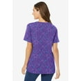 thumbnail image 2 of Woman Within Plus Size Perfect Printed Short-Sleeve V-Neck Tee, 2 of 6