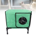 thumbnail image 3 of Maison Chauffante pour Chat Extérieur, Maison pour Chat Extérieure Imperméable et Isolée avec Coussin Chauffant et Porte d'Évasion, Abri Surélevé et Résistant aux Intempéries pour Chats Extérieurs en Hiver, Chat de Grange, 3 of 7