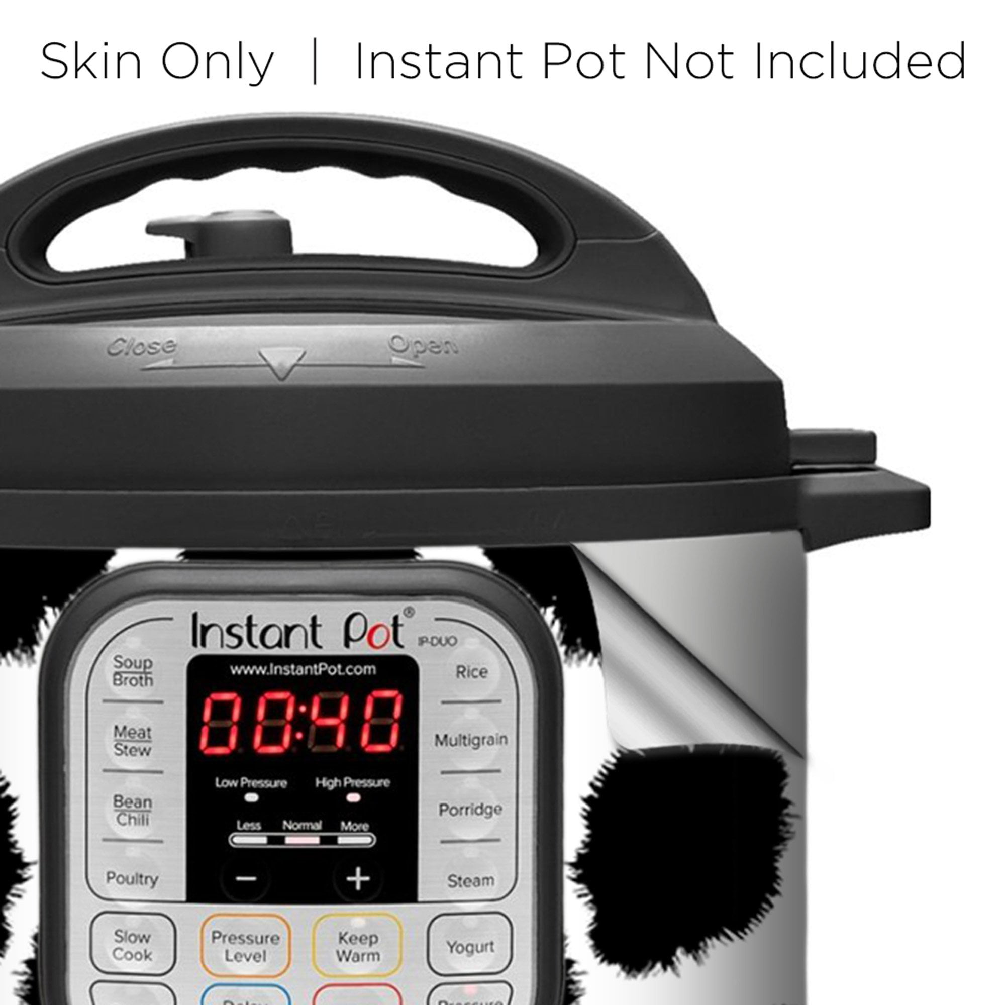 It's A Skin Wrap for Instant Pot Accessories 6 Quart for Duo Evo Plus Cover Sticker | Wraps Fit InstaPot Duo Evo Plus 6 Quart Only | Cow Print Moo