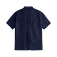 thumbnail image 4 of Men's Short Sleeve Button Down Shirt Casual Summer Beach Wedding Vacation Shirts (Navy,L), 4 of 4