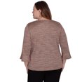 thumbnail image 2 of Alfred Dunner Womens Plus-Size  Beaded Split Neck Space Dye Top, 2 of 6