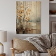 thumbnail image 2 of Designart "White And Grey Brich Woods composition III" Cottage Print on Natural Pine Wood, 2 of 5