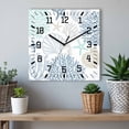 thumbnail image 6 of Blue Coral Coastal Wooden Wall Clock Silent Non Ticking, Summer Beach Shell Conch Ocean Square Wall Clocks Battery Operated, Decor Clock for Home Office, Living Room, Kitchen, 12 Inch, 6 of 9
