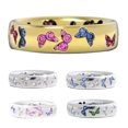 thumbnail image 2 of Baellert Fashion Women Butterfly Cubic Zirconia Inlaid Finger Ring Wedding Party Jewelry, 2 of 6