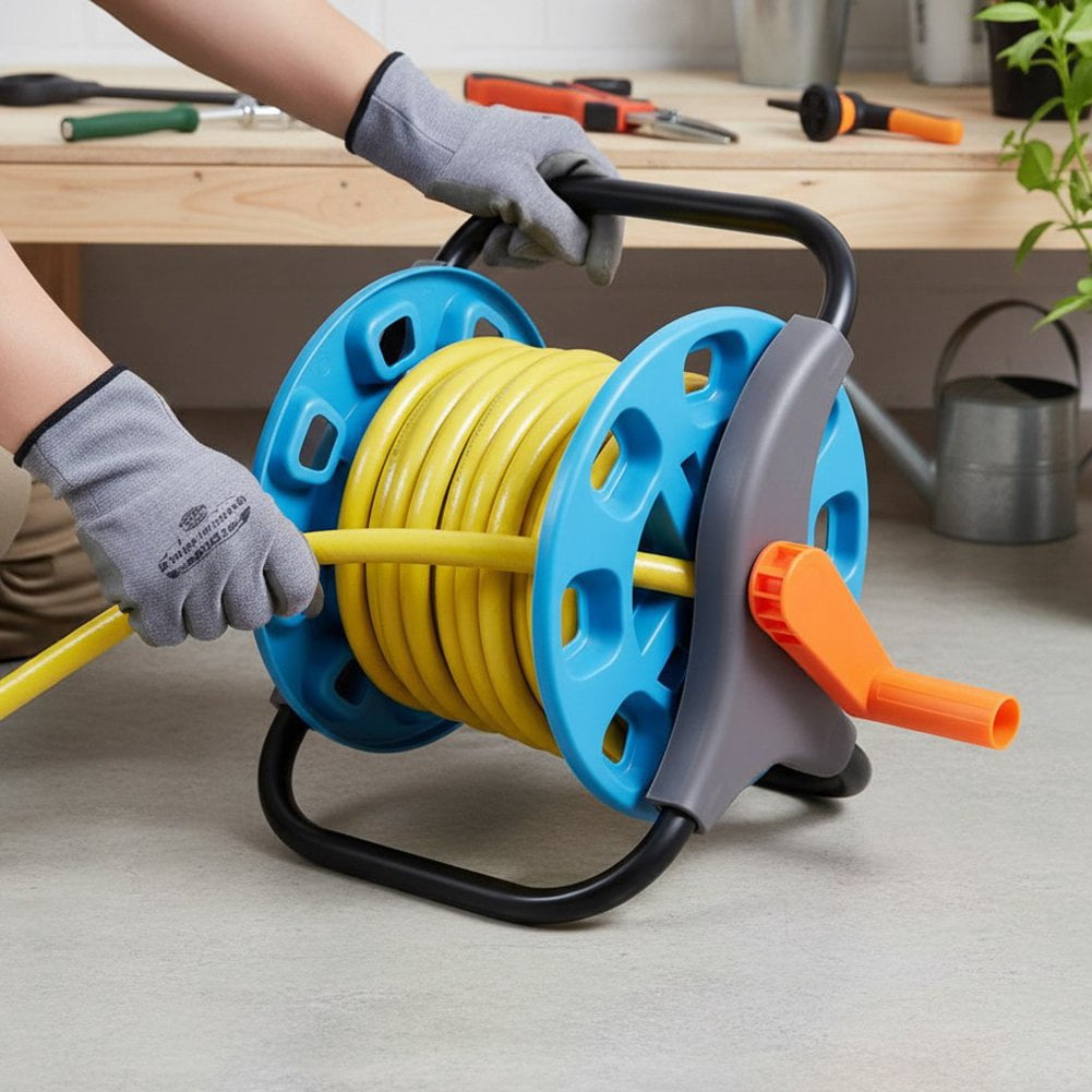 Vjnyvs Garden Water Hose Reel Cart, Garden Hose Reel Holder, Portable Garden Water Pipe Holder Water Hose Reels Cart for Outside Car Washing, Watering