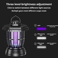 thumbnail image 4 of 2-in-1 Camping Lantern & Bug Zapper, Solar Powered Electric Mosquito Killer with 1200mAh Battery, Portable UV Insect Trap & LED Light for Tent, Patio & Outdoor, 4 of 8