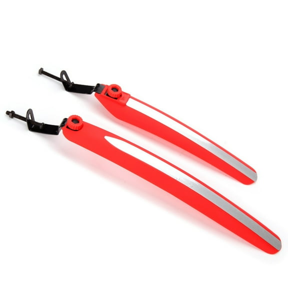 Masteelf 1 Pair Anti Folding Rear Mudguards for Mountain Bikes in Red Color