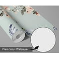 thumbnail image 6 of S4Sassy Removable Nature-Inspired Waterproof Wall Wrap, Plain Finish Wallcover, Bird & Flower Contact Paper For Walls, Cabinets, Dresser, Self Adhesive Vinyl Wallpaper Roll - Blue (25"X360"), 6 of 9