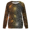 thumbnail image 3 of yoeyez Halloween Sweaters For Women 2024 Long Sleeve Crewneck Lightweight Top Vintage Sun Graphic Hippy Clothing, 3 of 4