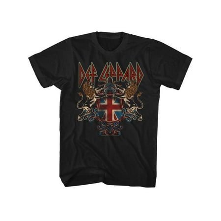Def Leppard 80s Metal Band Rock N Roll Def Crest Adult T-Shirt