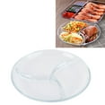 thumbnail image 1 of Plato de vidrio templado para refrigerios plato de cena colocación separada para picnics para uso diario ANGGREK Otros, 1 of 8