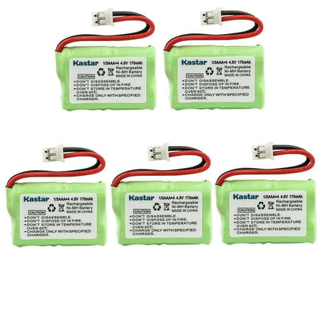 Kastar 5-Pack 4.8V 170mAh Ni-MH Battery Replacement Dogtra FR200 FR-200P Collar Receiver, for Wetland Hunter SD-400, Wetland Hunter SD-800, Wetlandhunter SD-400 Camo, WetlandHunter SD-800 Camo