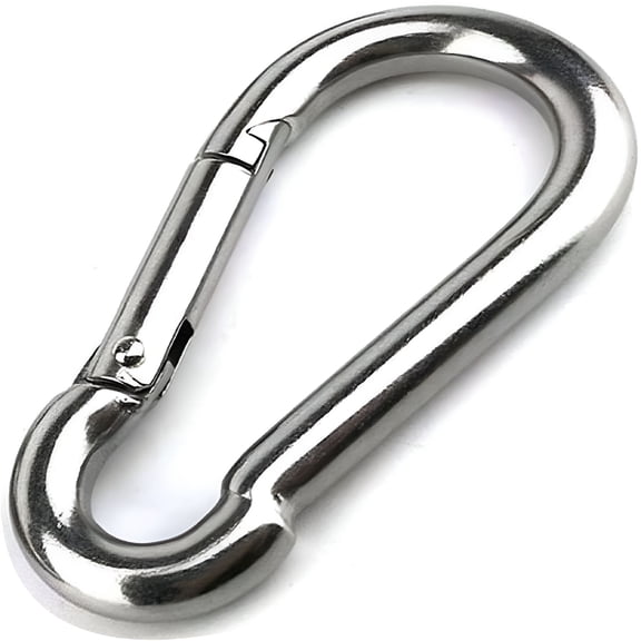 HBMYN 5.5" Heavy Duty Stainless Steel Carabiner Clip for Outdoor Gym Boating