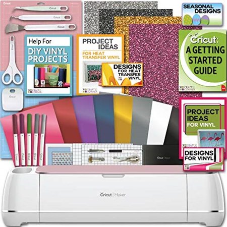 Cricut Maker Machine Bundle 1 Beginner Cricut Guide Smooth Heat Transfer Permanent Vinyl Tools Designs