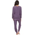 thumbnail image 3 of Felina | Taylor French Terry Lounge Set | Crewneck Top | Jogger Pants (Lavender Heather, Medium), 3 of 4