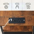 thumbnail image 4 of HOOBRO End Table with Charging Station, Set of 2 Narrow Side Tables, Nightstand with 2 Non-Woven Drawers, Slim Sofa Table, for Small Spaces, Living Room, Bedroom, Rustic Brown and Black BF486UBZP201, 4 of 11