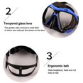 thumbnail image 5 of 1Pc Adult Diving Snorkel Glasses for Swimming Water Sports Pink, 5 of 6