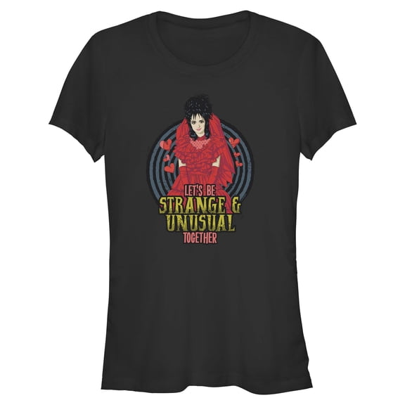 Juniors Beetlejuice Let's Be Strange And Unusual Together T Shirt