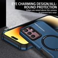 thumbnail image 3 of Magnetic Phone Case for Samsung Galaxy S22 Ultra (Not S22) Compatible with Magsafe, Military-Grade Shockproof Case with Built-in Magnet Circle for Samsung Galaxy S22 Ultra, MS Navy Blue, 3 of 18