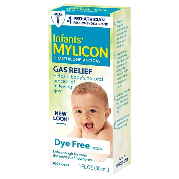 MYLICON Infant Gas Relief Dye Free Drops 1 oz (Pack of 3)
