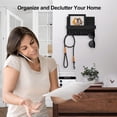 thumbnail image 6 of Key Holder for Wall, Decorative Key and Mail Holder with Shelf Has Large Hooks for Bags, Coats, Umbrella – Paulownia Wood Key Hanger with Mounting Hardware (9.8”W x 6.7”H x 4.2”D), 6 of 7