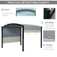 thumbnail image 5 of Outsunny 11' x 11' Outdoor Retractable Pergola Canopy with Sun Shade Unique Design Canopy Patio Metal Shelter for Garden Porch Beach, 5 of 10