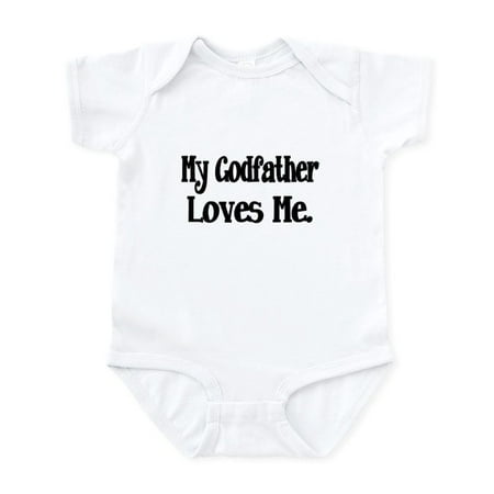 

CafePress - My Godfather Loves Me Body Suit - Baby Light Bodysuit Size Newborn - 24 Months