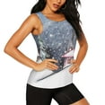 thumbnail image 2 of Bixox Women's Watercolor Winter Landscape For Christmas Printed Sleeveless Fitness Workout Running Quick-Dry Tank Top, 2 of 7