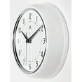 thumbnail image 3 of Infinity Instruments LTD. Retro 9 inch Silent Sweep Non-Ticking Mid Century Modern Kitchen Diner Wall Clock Quartz Movement Retro Wall Clock Decorative (White), 3 of 4
