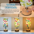 thumbnail image 3 of Touch Control Table Lamp with LED Bulb Bedside Lamp for Bedroom Living Room Colorful Brush Strokes, 3 of 8