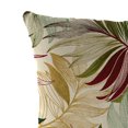thumbnail image 5 of Jordan Manufacturing 18" x 18" Oasis Gem Beige Leaves Square Outdoor Throw Pillow, 5 of 13