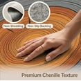 thumbnail image 6 of ODIKA 8'x10' Washable Area Rug Wood Grain Rustic Nature With Earthy Annual Rings Tree Stump Refined Structured for Living Room, Under Sectional, Family , Durable, Non-Slip, 6 of 7