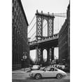 thumbnail image 3 of Gasoline Images 14x18 Black Modern Framed Museum Art Print Titled - By the Manhattan Bridge - BW, 3 of 5