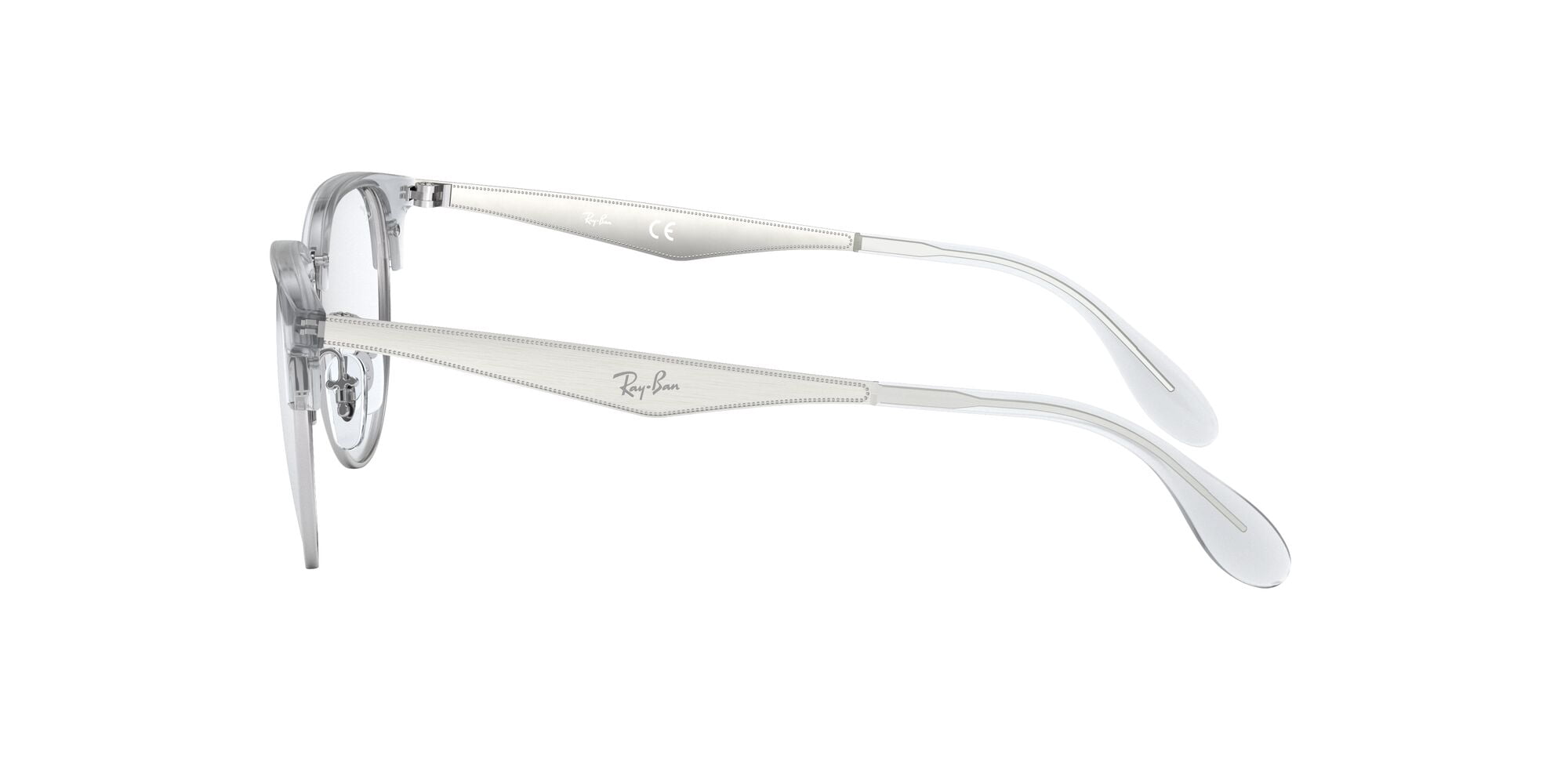 Ray-Ban Prescription Eye Glasses with Case, Size 51, Silver Frames with Demo Lens