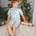 thumbnail image 4 of Fotbe Hand Drawn Turtle Pijama Estampada de 2 Piezas para Niños – Ropa de Dormir de Manga Corta Cómoda para Niños y Niñas, Camiseta y Shorts de Algodón-4X-Large, 4 of 6