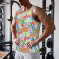 thumbnail image 5 of Gukieu easter eggs Print Men's Quick Dry Fitness Vest, Round Neck Sleeveless Fitness Bodybuilding Top-Large, 5 of 7