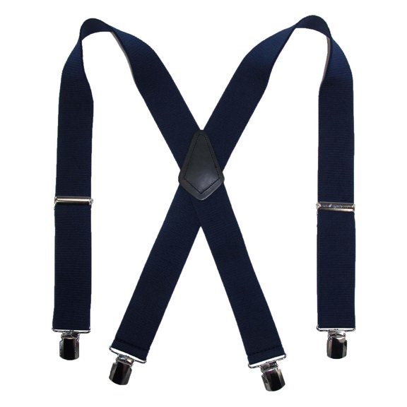 CTM Terry Casual Elastic with Anti Slip Pin Clip 2 Inch Suspenders (Men)