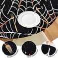 thumbnail image 4 of Halloween Spider Webs with Orange Spiders Round Fitted Tablecloth with Elastic Edge,Dining Table Cover Waterproof,Outdoor Round Tablecloth for Camping,Dining,Indoor and Outdoor, 4 of 7